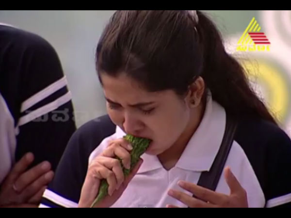 ಹಾಗಲಕಾಯಿ ತಿಂದ ಅನುಪಮಾ ಭಟ್