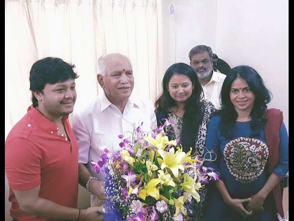 'ರಾಜಾಹುಲಿ' ಬಿಎಸ್ ವೈ ಮನೆಯಲ್ಲಿ ಚಂದನವನದ ತಾರೆಯರು.!