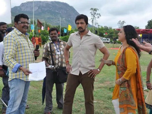 ಸುದೀಪ್ ಗೆ ಆಕ್ಷನ್ ಕಟ್ ಹೇಳುತ್ತಿರುವ ನಿರ್ದೇಶಕ ಕೆ.ಎಸ್.ರವಿಕುಮಾರ್