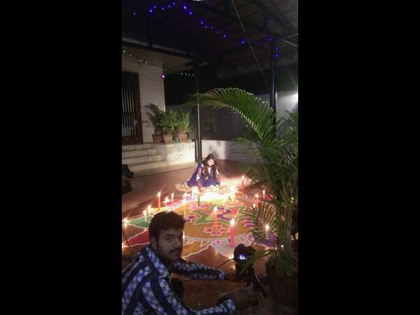 -ಜಿಲ್ ಜಿಲ್ ಶೂಟಿಂಗ್ ಸೆಟ್ ನಲ್ಲಿ ನಟಿ ಪೂವಿಶಾ