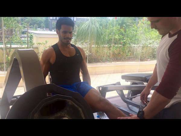 -ವರ್ಕೌಟ್ ಮಾಡುತ್ತಿರುವ ನಿಖಿಲ್ ಕುಮಾರ್