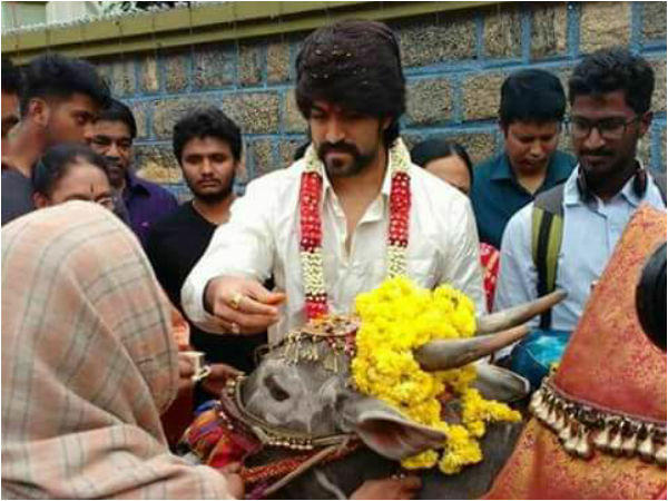 ಗೋಪೂಜೆ ಮಾಡಿದ ಯಶ್