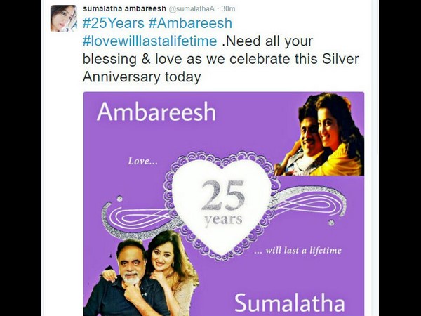 ಟ್ವಿಟ್ಟರ್ ನಲ್ಲಿ ಸುಮಲತಾ ಸಂತಸ