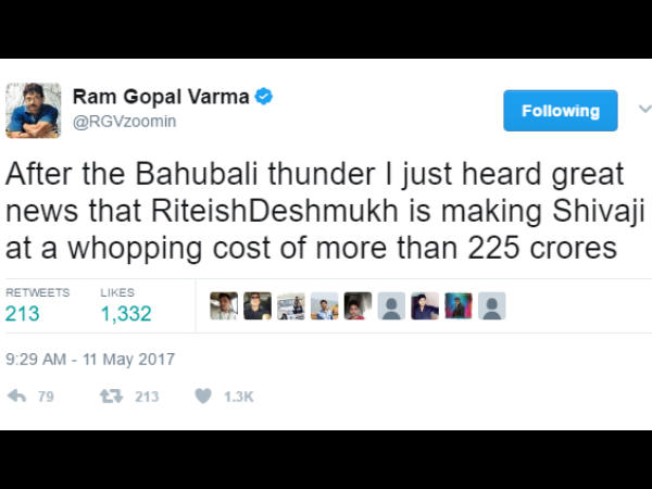 'ಬಾಹುಬಲಿ' ನಂತರ 'ಶಿವಾಜಿ'
