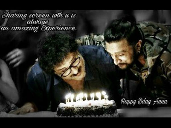 ಹುಟ್ಟುಹಬ್ಬ ಆಚರಿಸುತ್ತಿರುವ ಫೋಟೋ ಟ್ವೀಟ್ ಮಾಡಿದ ಕಿಚ್ಚ