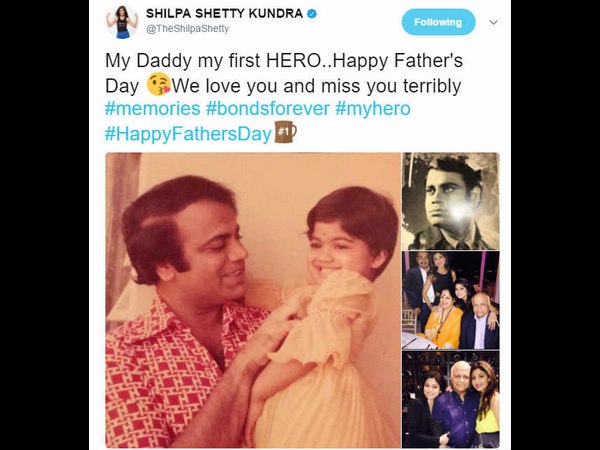 ದುಃಖದಿಂದ ತಂದೆಯನ್ನು ನೆನೆದ ಶಿಲ್ಪಾ ಶೆಟ್ಟಿ