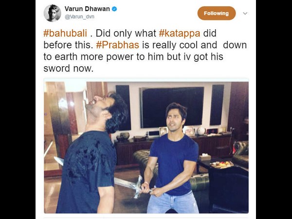 ಪ್ರಭಾಸ್ ರನ್ನು ಹೊಗಳಿದ ವರುಣ್