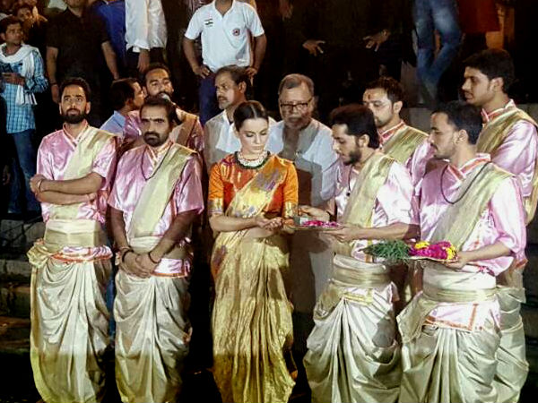 ಡೈರೆಕ್ಟರ್ ಕ್ಯಾಪ್ ತೊಟ್ಟಿರುವ ಕಂಗನಾ
