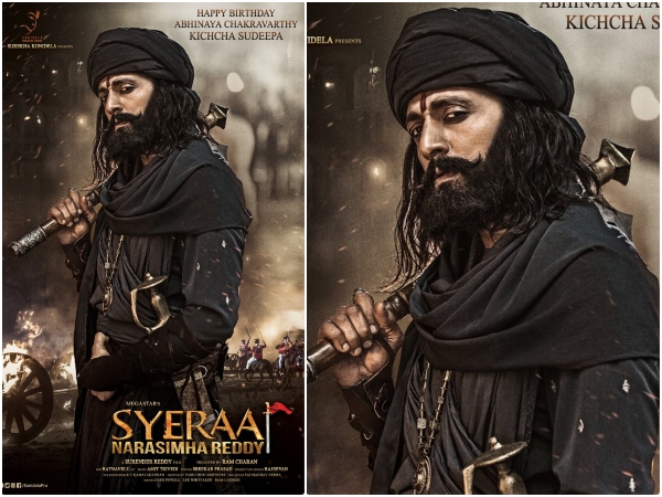 Sudeep look from SyeRaa Narasimha Reddy is out Sudeep look from SyeRaa Narasimha Reddy is out