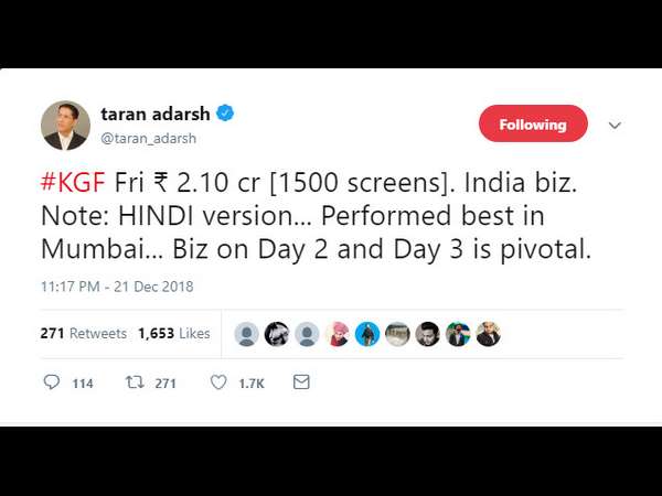 ಹಿಂದಿಯಲ್ಲಿ 2.1 ಕೋಟಿ