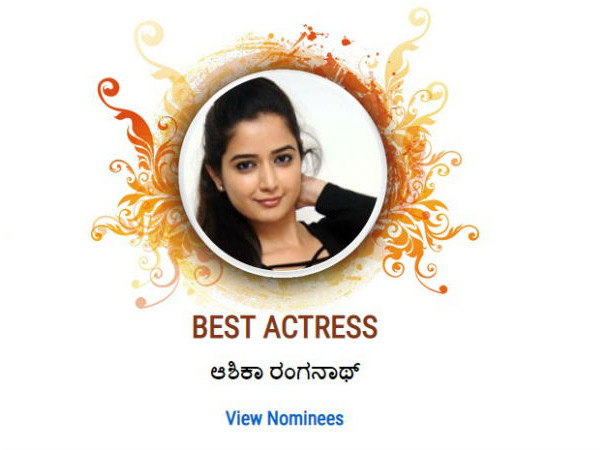 2018 ರ ಬೆಸ್ಟ್ ಆಕ್ಟ್ರೆಸ್ ಆಶಿಕಾ ರಂಗನಾಥ್