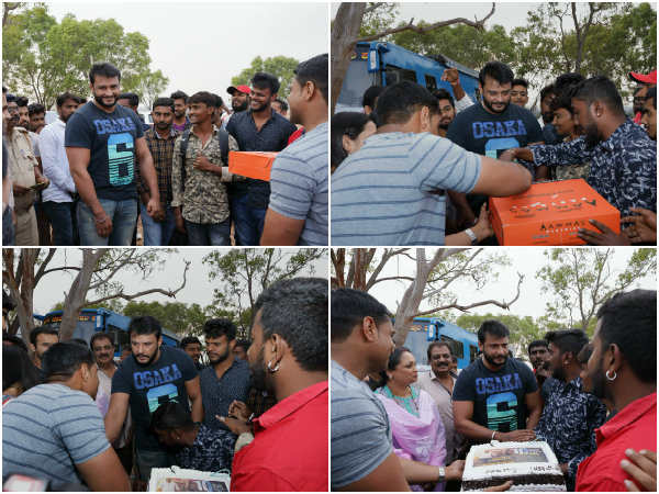 ಕೇಕ್ ಕತ್ತರಿಸಿ ಸಂಭ್ರಮಿಸಿದ ಡಿ ಬಾಸ್