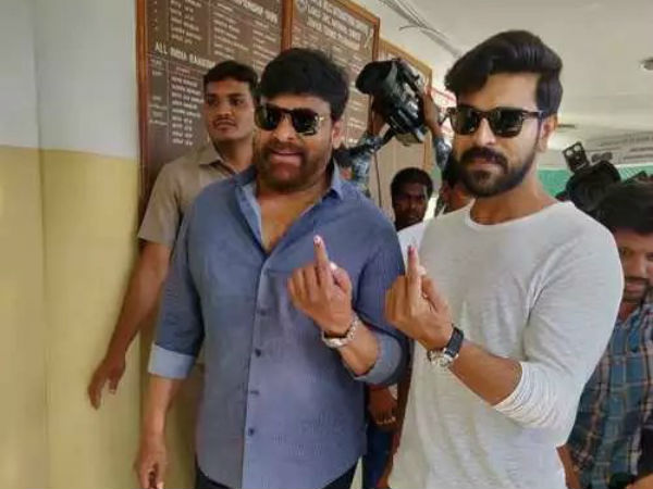ಬೆಳಗ್ಗೆಯೇ ಮತದಾನ ಮಾಡಿದ ಚಿರಂಜೀವಿ ಕುಟುಂಬ
