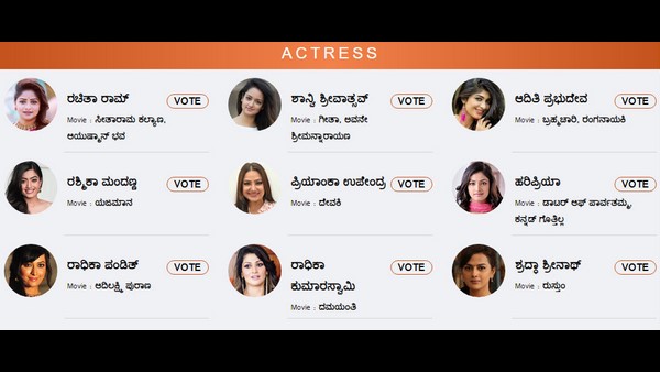 ಅತ್ಯುತ್ತಮ ನಟಿ ಆಯ್ಕೆ ಮಾಡಿ