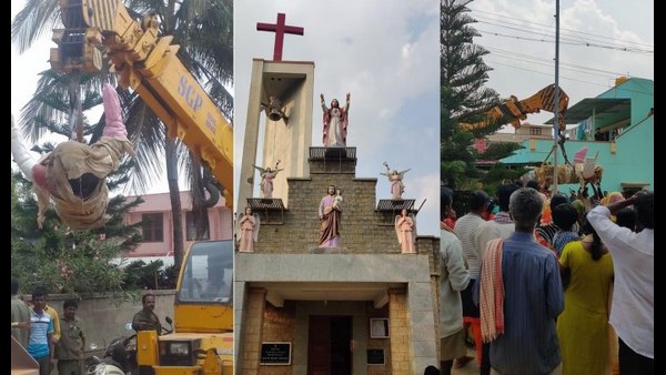 ದೇವನಹಳ್ಳಿಯ ಸಣ್ಣ ಗುಡ್ಡ ಬಳಿ ಏಸು ಪ್ರತಿಮೆ