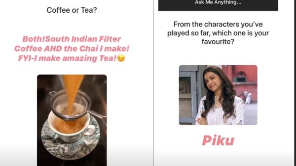 ಇಷ್ಟವಾದ ಪಾತ್ರ ಮತ್ತು ಕಾಫಿನಾ ಅಥವಾ ಟೀನಾ?