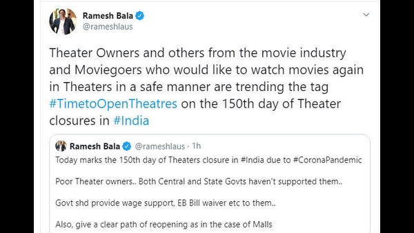 ಥಿಯೇಟರ್ ಮುಚ್ಚಿ 143 ದಿನ ಆಯ್ತು