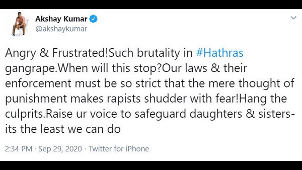 ಅಕ್ಷಯ್ ಕುಮಾರ್ ಟ್ವೀಟ್ನಲ್ಲಿ ಏನಿದೆ?