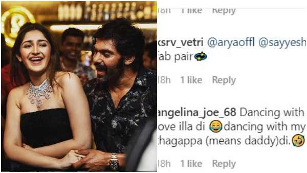 Netizens troll Arya and Sayyeshaa for their age gap  ವಯಸ್ಸಿನ ಅಂತರದಿಂದ