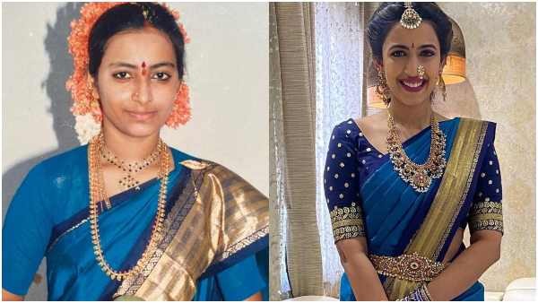 ಅಮ್ಮನ ನಿಶ್ಚಿತಾರ್ಥದ ಸೀರೆ ಧರಿಸಿದ ನಿಹಾರಿಕಾ