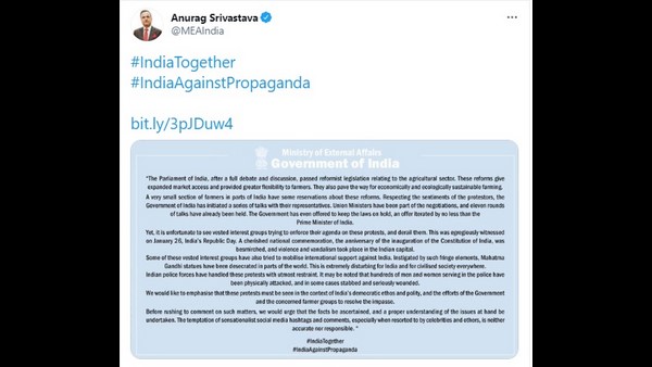 ವಿದೇಶಾಂಗ ಇಲಾಖೆಯ ಟ್ವೀಟ್ ಬಳಿಕ ಸಾಲು-ಸಾಲು ಟ್ವೀಟ್