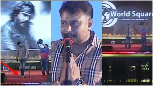 ಚಪ್ಪಲಿ ಬಿಟ್ಟು ಮಾತನಾಡಿದ ದಾಸ