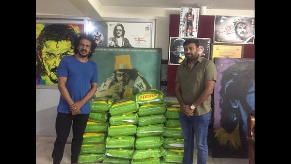 ದಿನಸಿ ಕಿಟ್ ವಿತರಿಸಿದ ಉಪೇಂದ್ರ ಫ್ಯಾನ್ಸ್