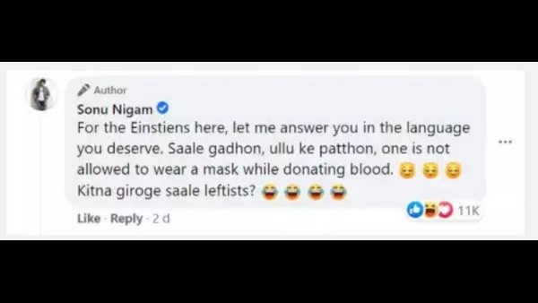 Famous Singer Sonu Nigam hits back at trolls criticising him for not wearing mask Famous Singer Sonu Nigam hits back at trolls criticising him for not wearing mask
