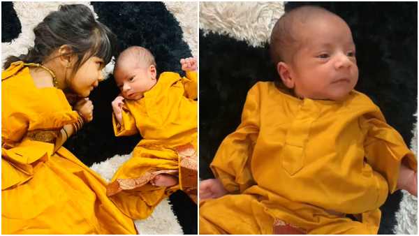Radhika Pandit Introduce her brother son Aarav Pandit Radhika Pandit Introduce her brother son Aarav Pandit