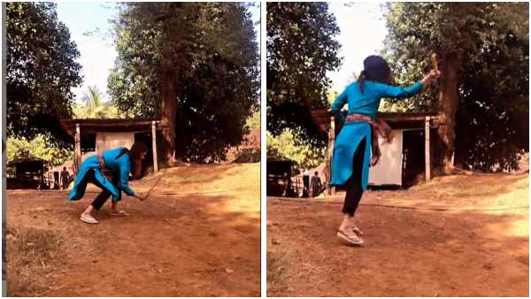 ಮಕ್ಕಳ ಗ್ಯಾಂಗ್ ಜೊತೆ ಆಶಾ ಭಟ್ ಚಿನ್ನಿ ದಾಂಡು ಆಟ