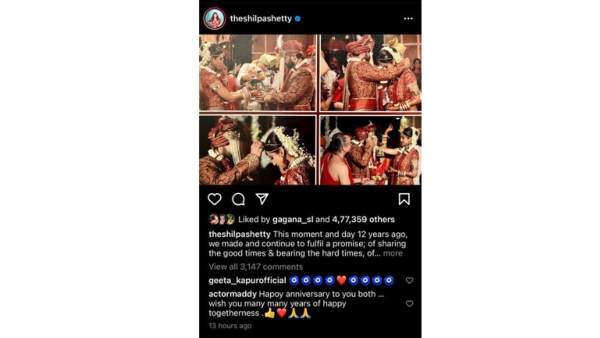Shilpa Shetty and Raj Kundra are celebrating their 12th wedding anniversary Shilpa Shetty and Raj Kundra are celebrating their 12th wedding anniversary