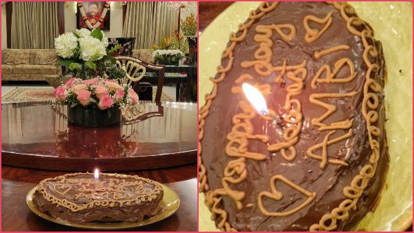 Ambareesh Birth Anniversary: Sumalatha Celebrates With Special Cake Ambareesh Birth Anniversary: Sumalatha Celebrates With Special Cake