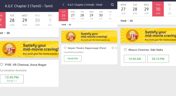 ಮುಂಬೈ, ಚೆನ್ನೈ, ಪೂಣೆಯಲ್ಲಿ 'ಕೆಜಿಎಫ್ 2'!