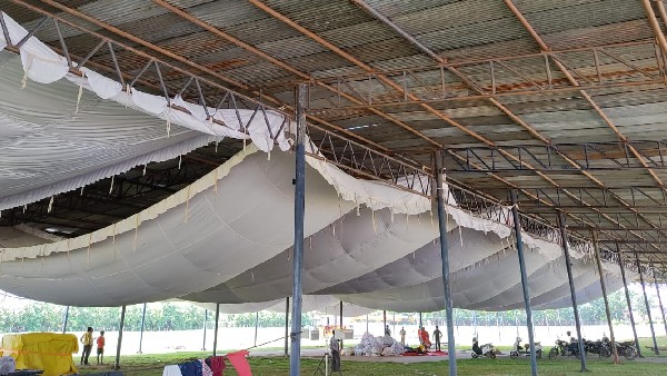 13 ಎಕರೆ ಜಾಗದಲ್ಲಿ ಬೃಹತ್ ಪೆಂಡಾಲ್