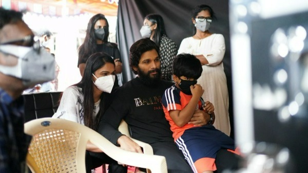 Allu Arjun having cute conversation with his daughter Allu Arha Video Goes Viral Allu Arjun having cute conversation with his daughter Allu Arha Video Goes Viral