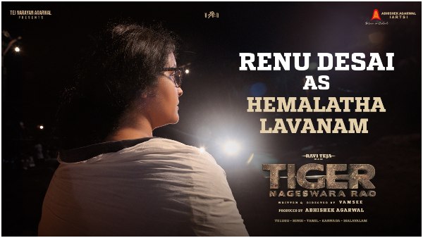 Pawan Kalyan First Wife Renu Desai Comeback Movie Tiger Nageswara Rao Look Out Pawan Kalyan First Wife Renu Desai Comeback Movie Tiger Nageswara Rao Look Out