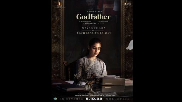Nayantharas firstlook poster from GodFather has been revealed Nayantharas firstlook poster from GodFather has been revealed