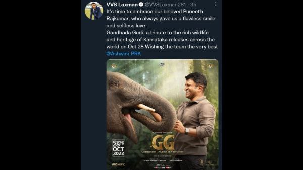 ಇದು ಅಪ್ಪುವನ್ನು ಅಪ್ಪಿಕೊಳ್ಳುವ ಸಮಯ ಎಂದ ಲಕ್ಷ್ಮಣ್