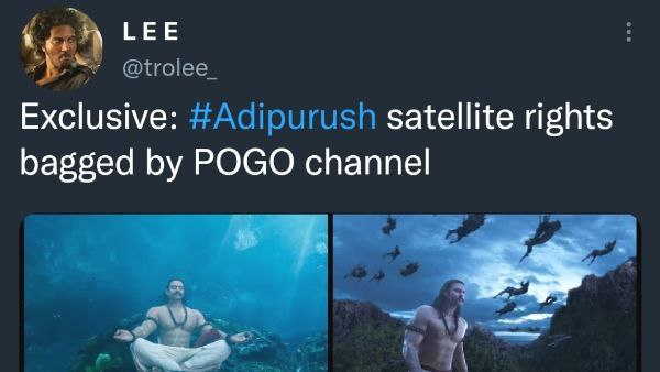 ಆದಿಪುರುಷ್ ಟಿವಿ ಹಕ್ಕು ಪೋಗೊ ಪಾಲು!