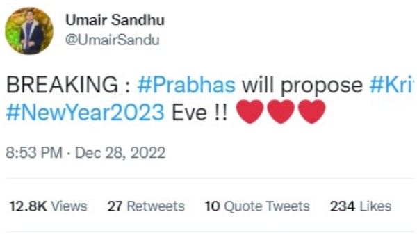 ಹೊಸ ವರ್ಷಕ್ಕೆ ಪ್ರಭಾಸ್ ಪ್ರಪೋಸ್