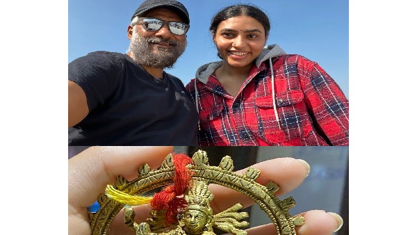 Sapthami Gowda Shared photo with Vivek Agnihotri from The Vaccine War Shooting Set Sapthami Gowda Shared photo with Vivek Agnihotri from The Vaccine War Shooting Set